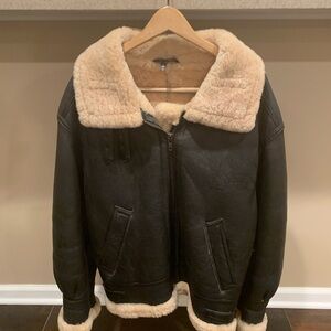 Men's Black Shearling Jacket
